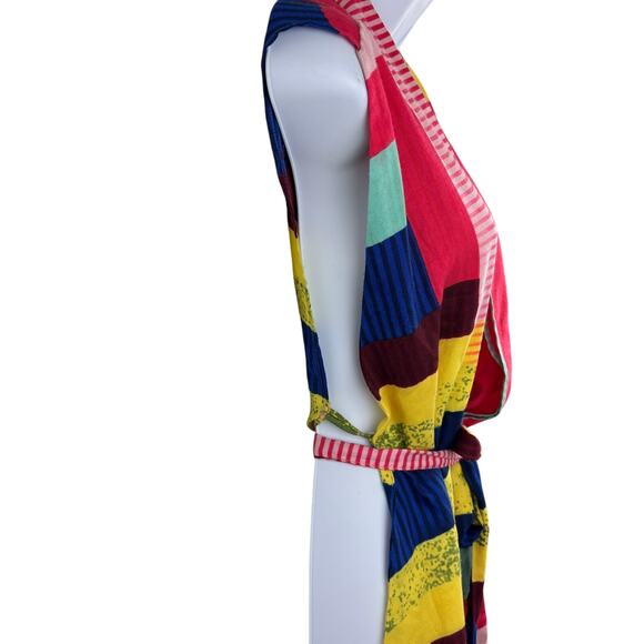 Toon Collections Bandana Wrap Top Asymmetrical Artwear Boho S/M - Picture 2 of 5